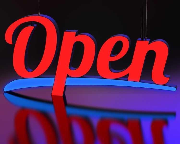 Κρεμαστή επιγραφή "OPEN"