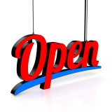 Κρεμαστή επιγραφή "OPEN"